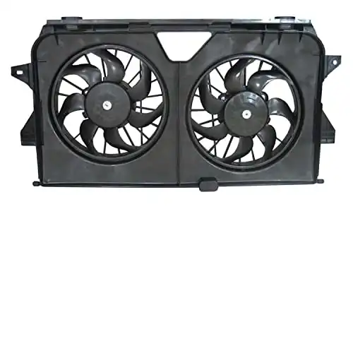 New Radiator Fan Assembly Replacement For 2005 2006 2007 2008 Chrysler Town and Country & Dodge Grand Caravan, 4677695AA 4677695AB 4677695AC