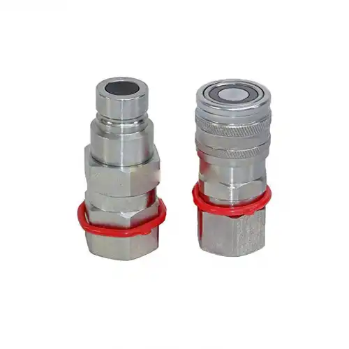 Flat Face Hydraulic Quick Connect Coupler Set For ASV