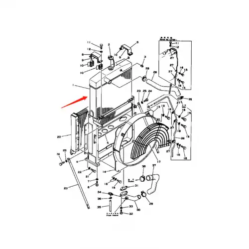 Water Tank Engine Radiator Core ASS'Y 205-03-51100 205-03-00013