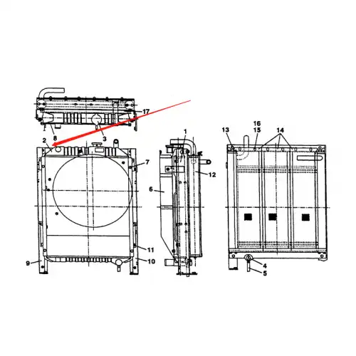 Water Tank Engine Radiator Core ASSY LN00108