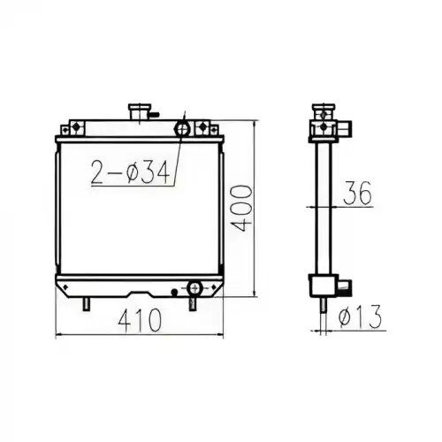 Water Tank Radiator Core ASS'Y 129459-44501 